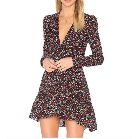ALC Renata Black Floral Mini Dress - Picture 3 of 11
